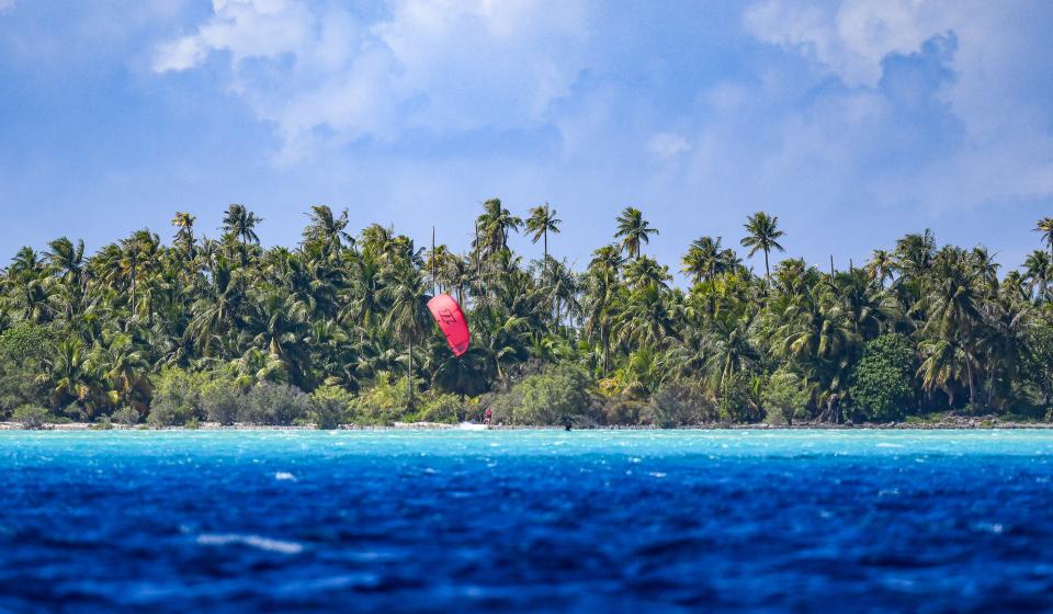 Windsurfing in FakaravaTuamotus French Polynesia