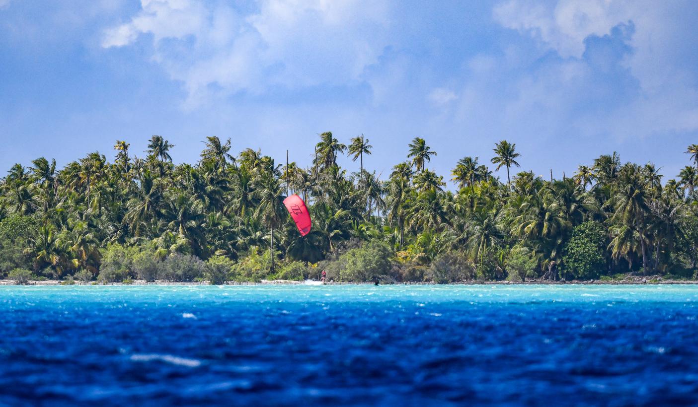 Windsurfing in FakaravaTuamotus French Polynesia