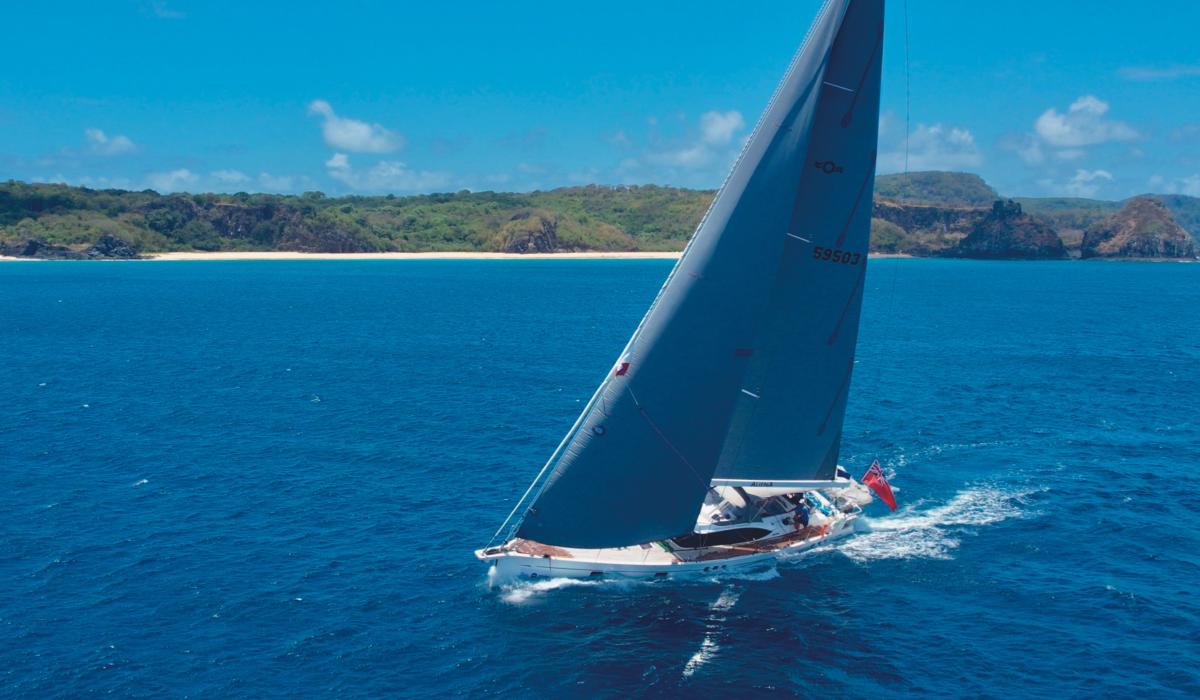 sailing in blue water