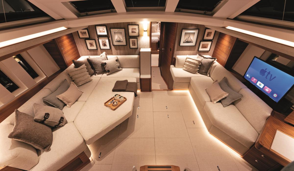 saloon sailing yacht walnut