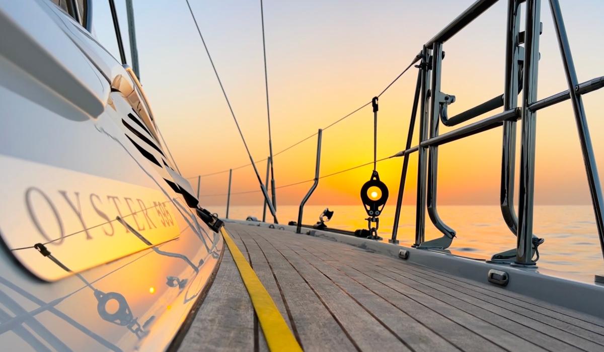 yacht sunset