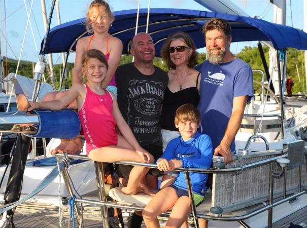 Auret family on board Oyster 66 Valentine