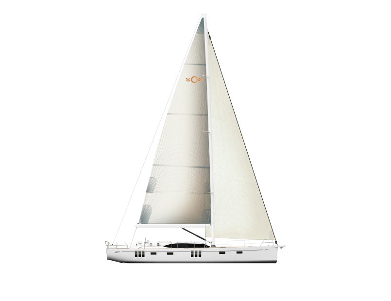 Oyster 595SII Extended Transom sail plan 1