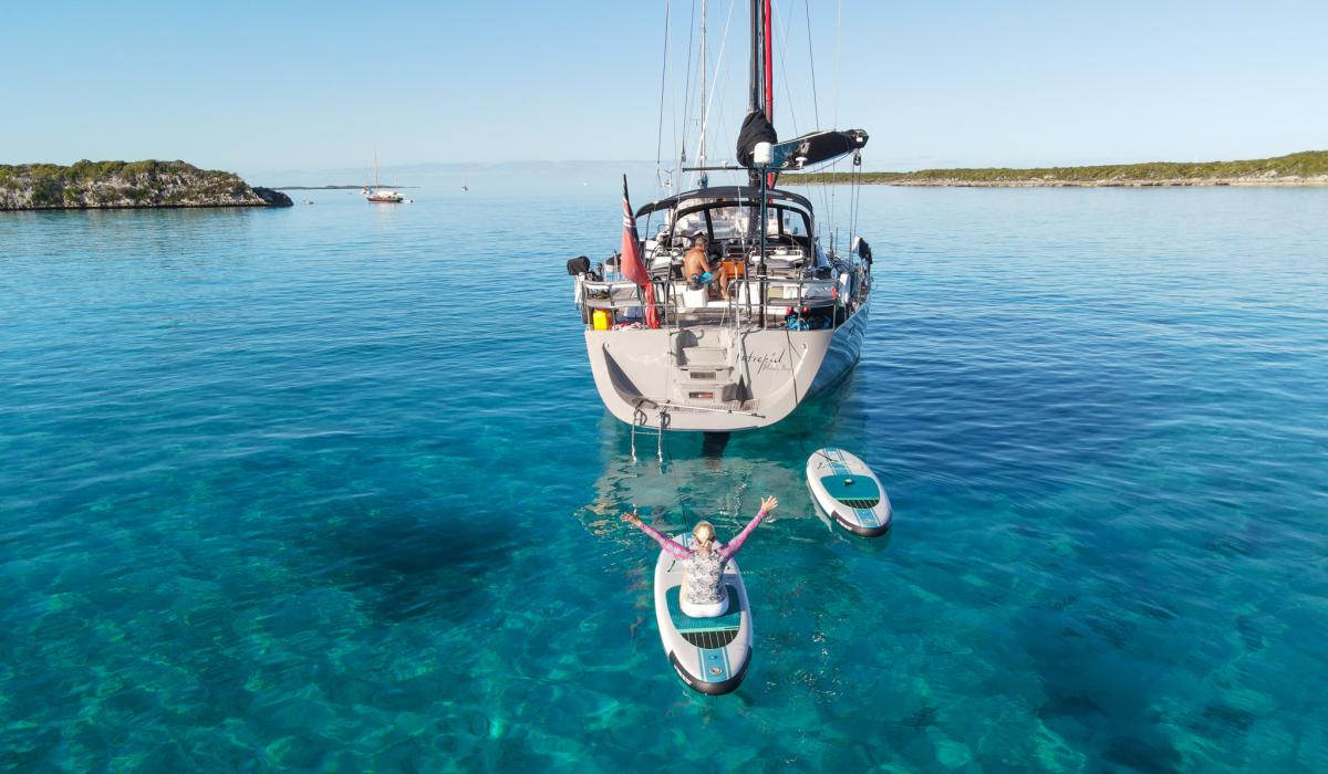 Oyster 725 Intrepid At Anchor Caribbean Paddle