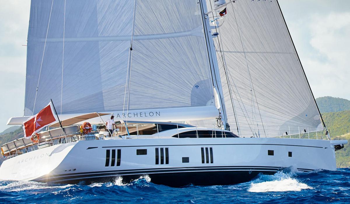 yacht sailing at sea v3