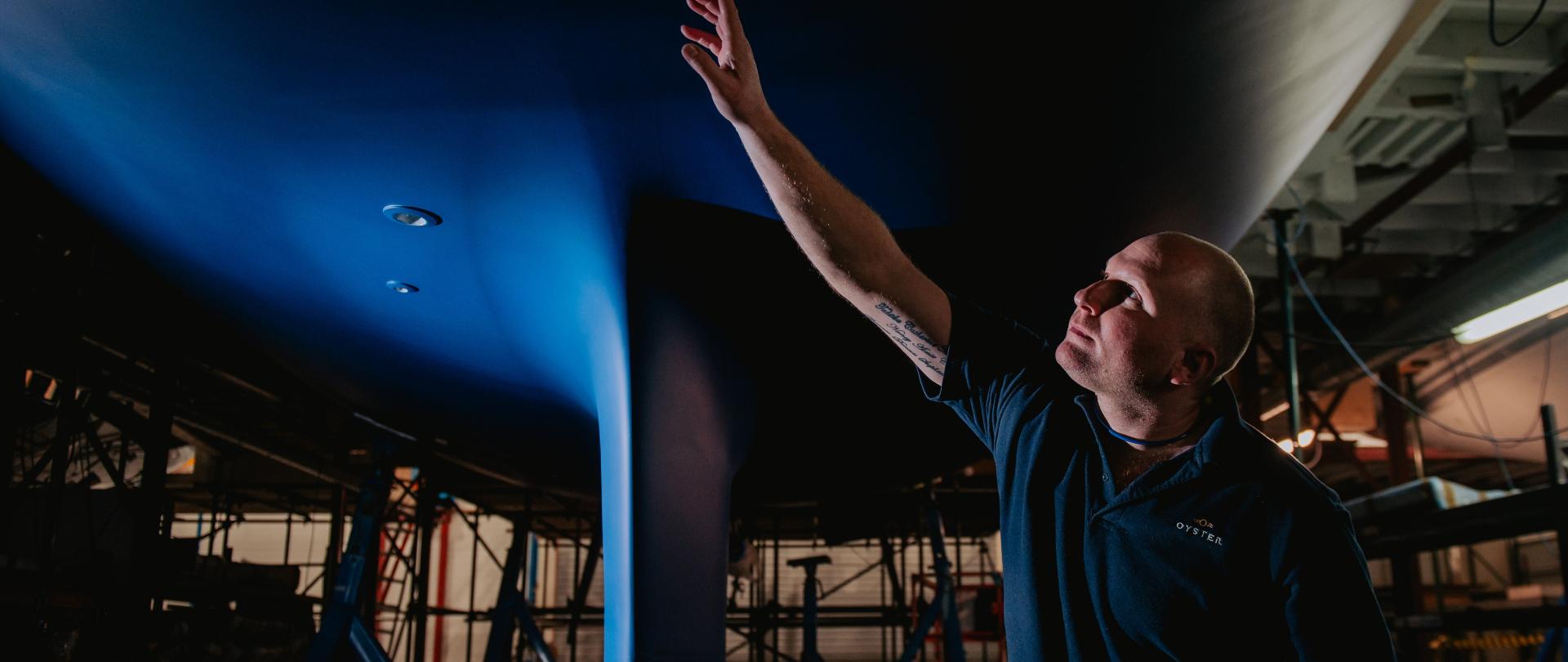 Oyster Yachts hull inspection