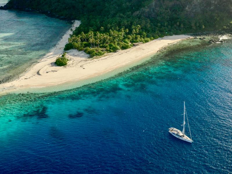 Oyster 565 Infinity At Anchor Monuriki Island Fiji D