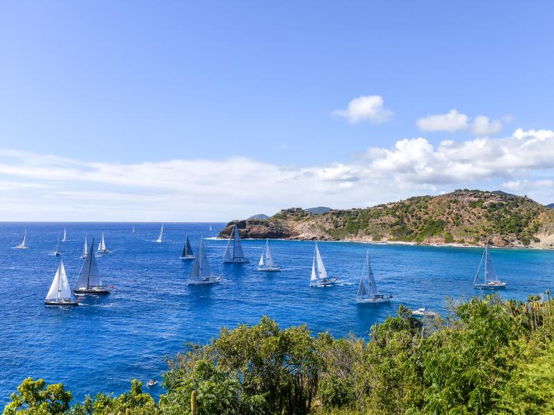 Oyster Yachts Oyster World Rally 2024 25 Fleet Leaving Antigua