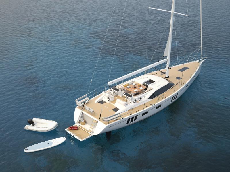 Sails Magazine Oyster 595SII Tender Garage 6