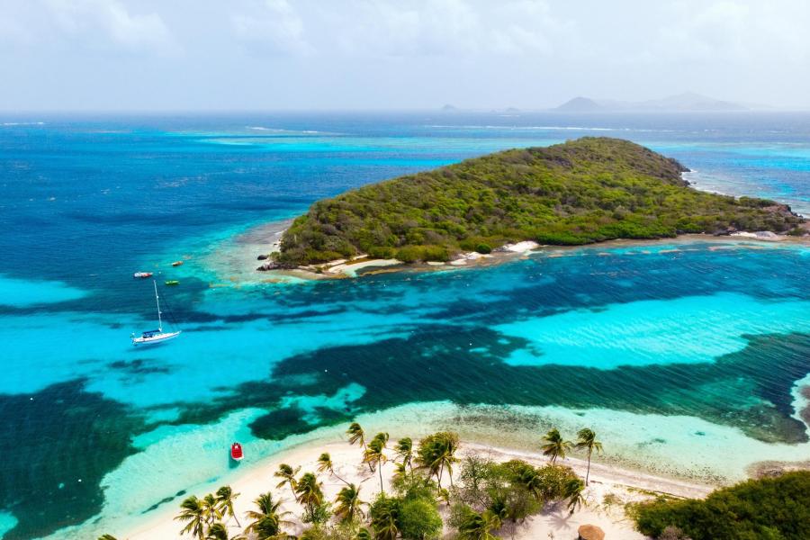 Top View of Tobago Cays