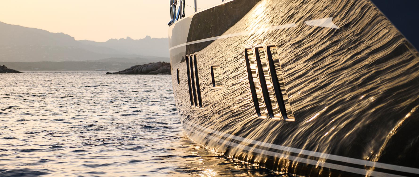 New Oyster Luxury Sailing Yacht at Anchor