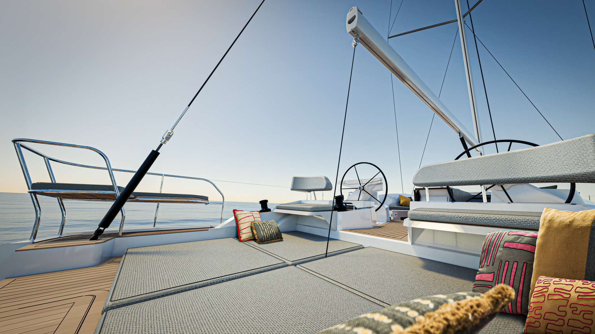 Oyster 515 50 Foot Bluewater Sailing Yacht Aft Facing Seats