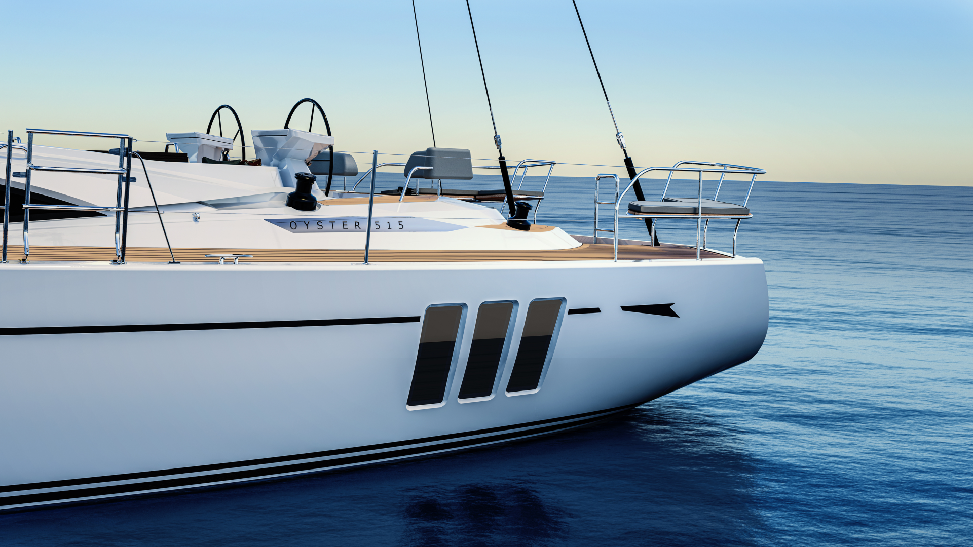 Oyster 515 50 Foot Bluewater Sailing Yacht Enlarged Seascape Windows