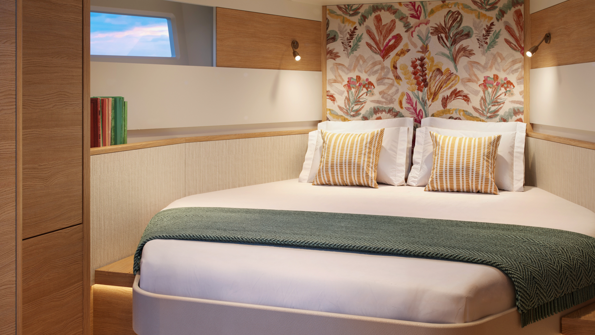 Oyster 515 50 Foot Bluewater Sailing Yacht Interior Oak Guest Cabin