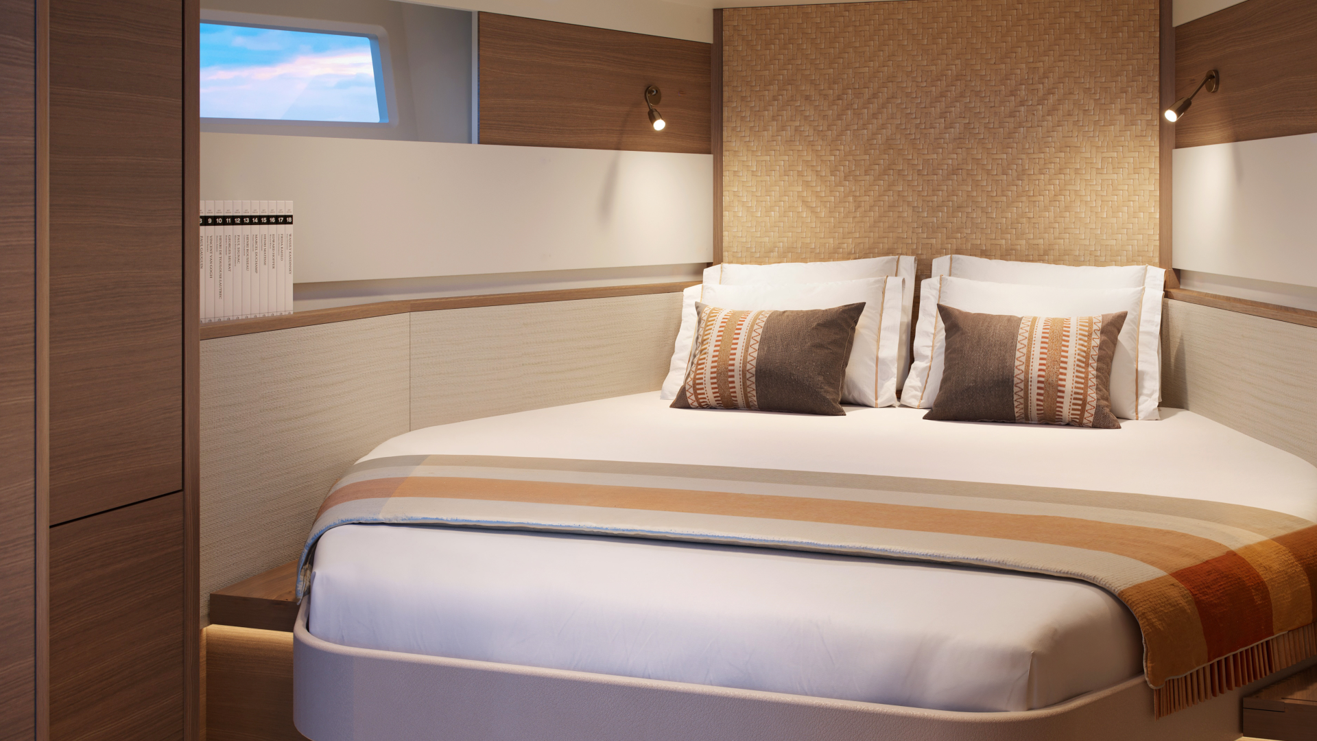Oyster 515 50 Foot Bluewater Sailing Yacht Interior Walnut Guest Cabin