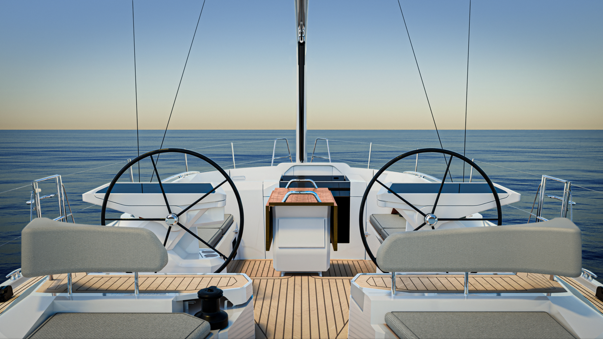 Oyster 515 50 Foot Bluewater Sailing Yacht Twin Helm Station