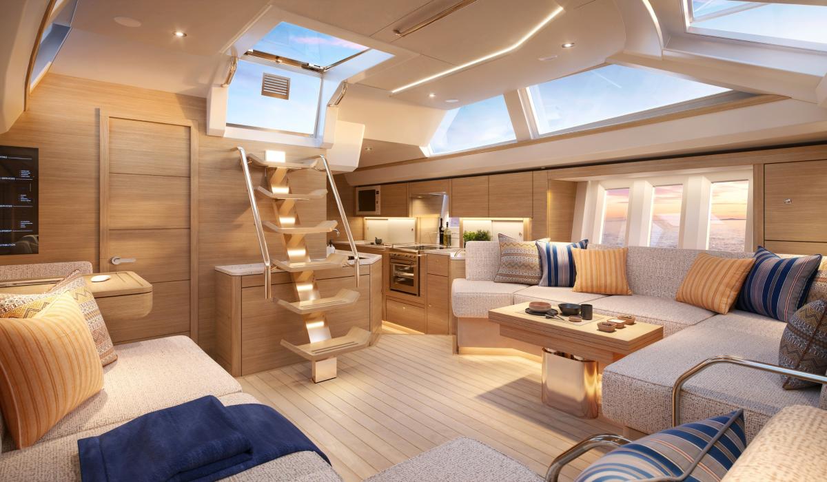 Oyster 565SII Interior Oak Wood Choice 1