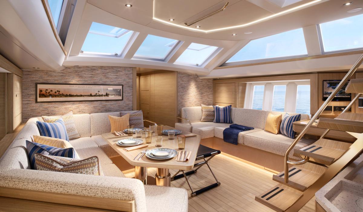 Oyster 565SII Interior Oak Wood Choice 2