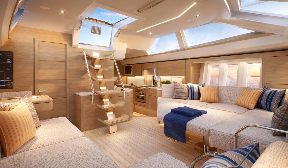 Oyster 565SII Interior Oak Wood Choice 3