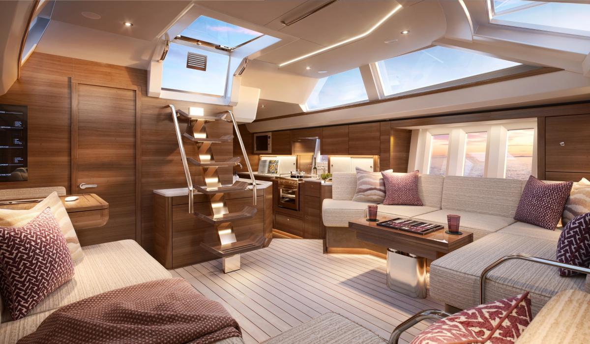 Oyster 565SII Walnut Interior Images 3