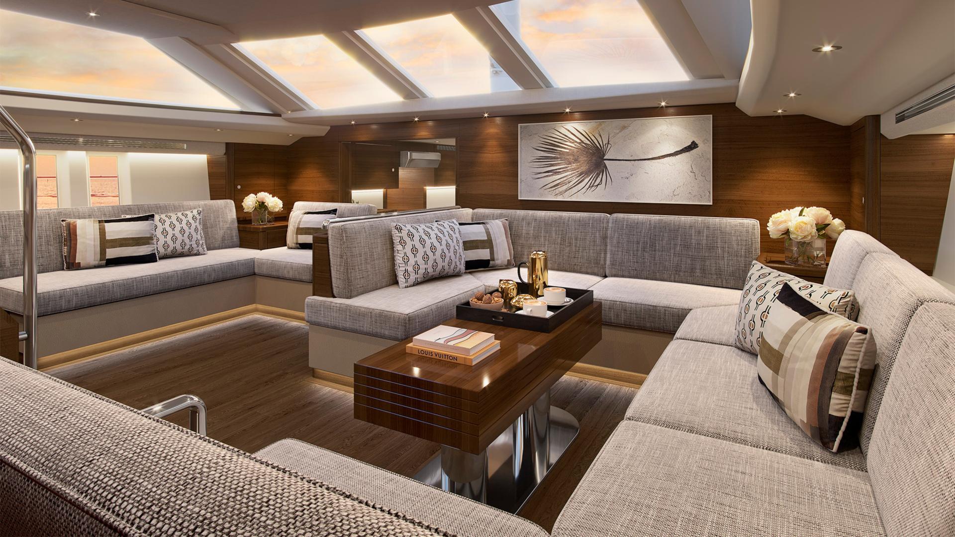 Oyster 745 75 Foot Sailing Yacht Luxury Interior Liveaboard 1