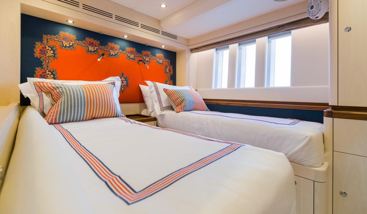 Oyster 855 90 Foot Sailing Yacht Interior Guest Accommodation Ash Wood Finish