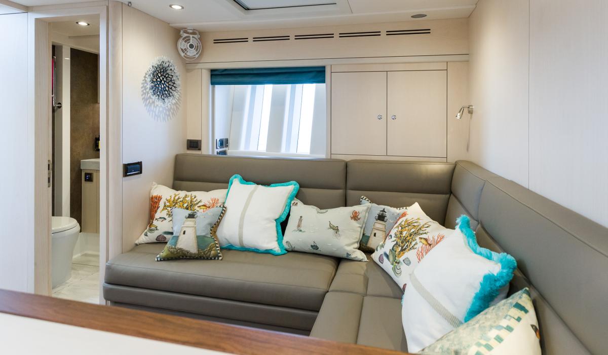 Oyster 855 90 Foot Sailing Yacht Interior Saloon 4 Ash Wood Finish