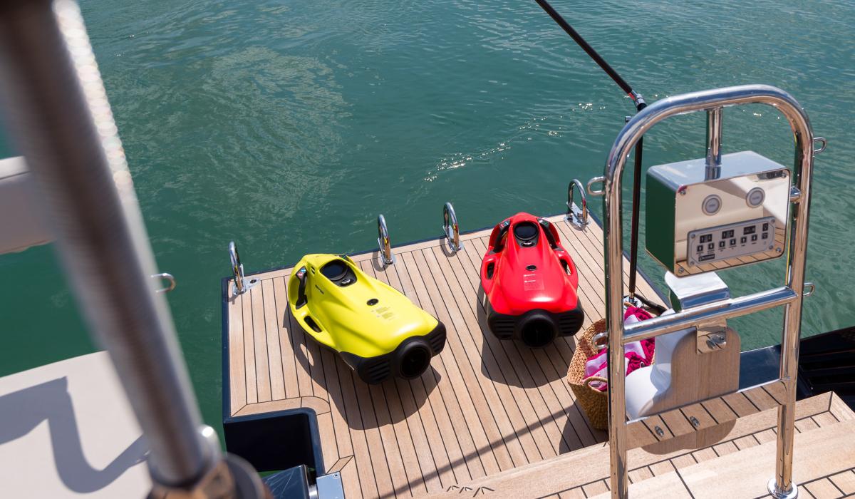 Oyster 885 Achenar Luxury Sailing Yacht Swim Platform Watersports