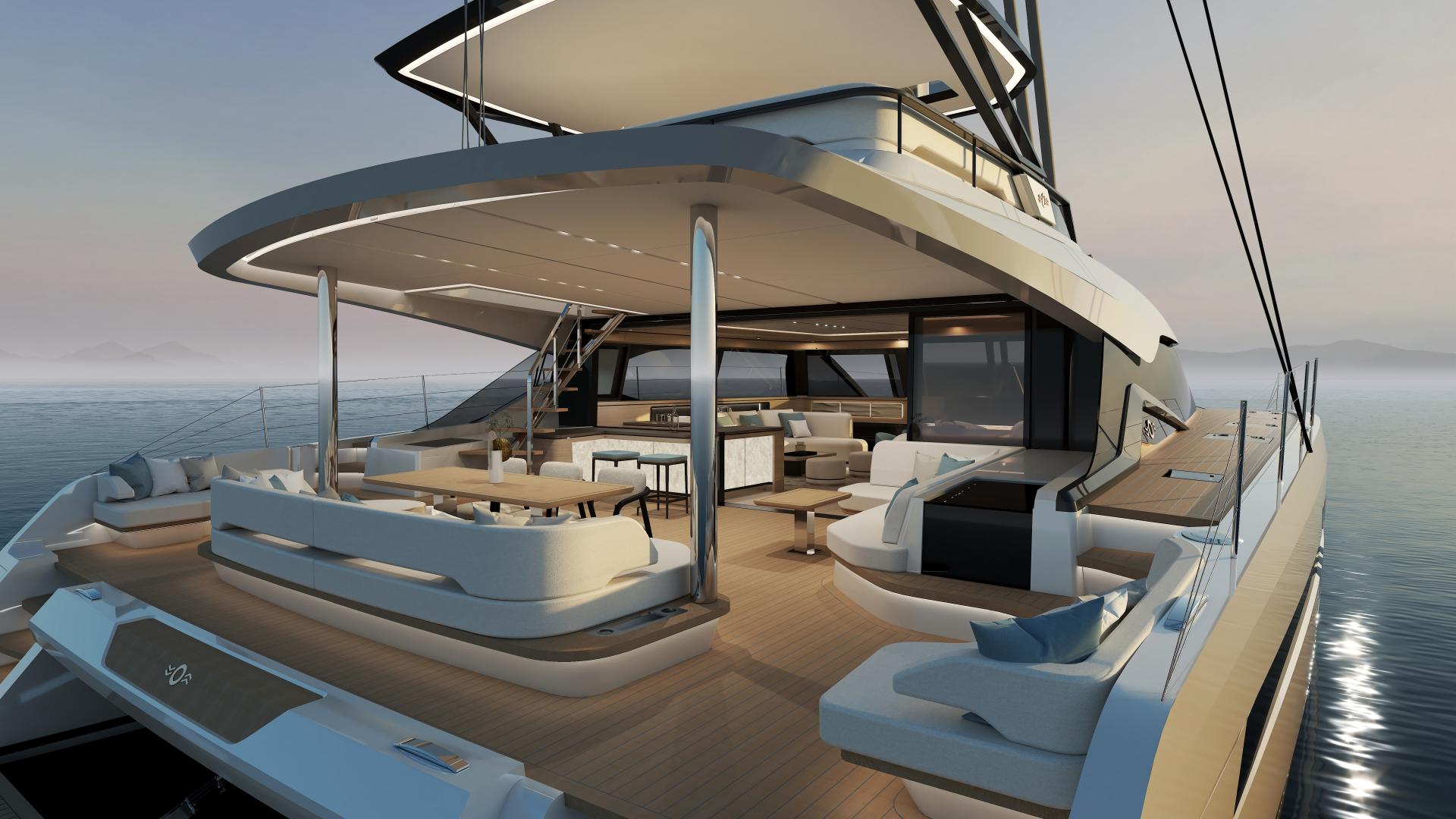 Oyster C60 60 Foot Catamaran Highlights Space that flows