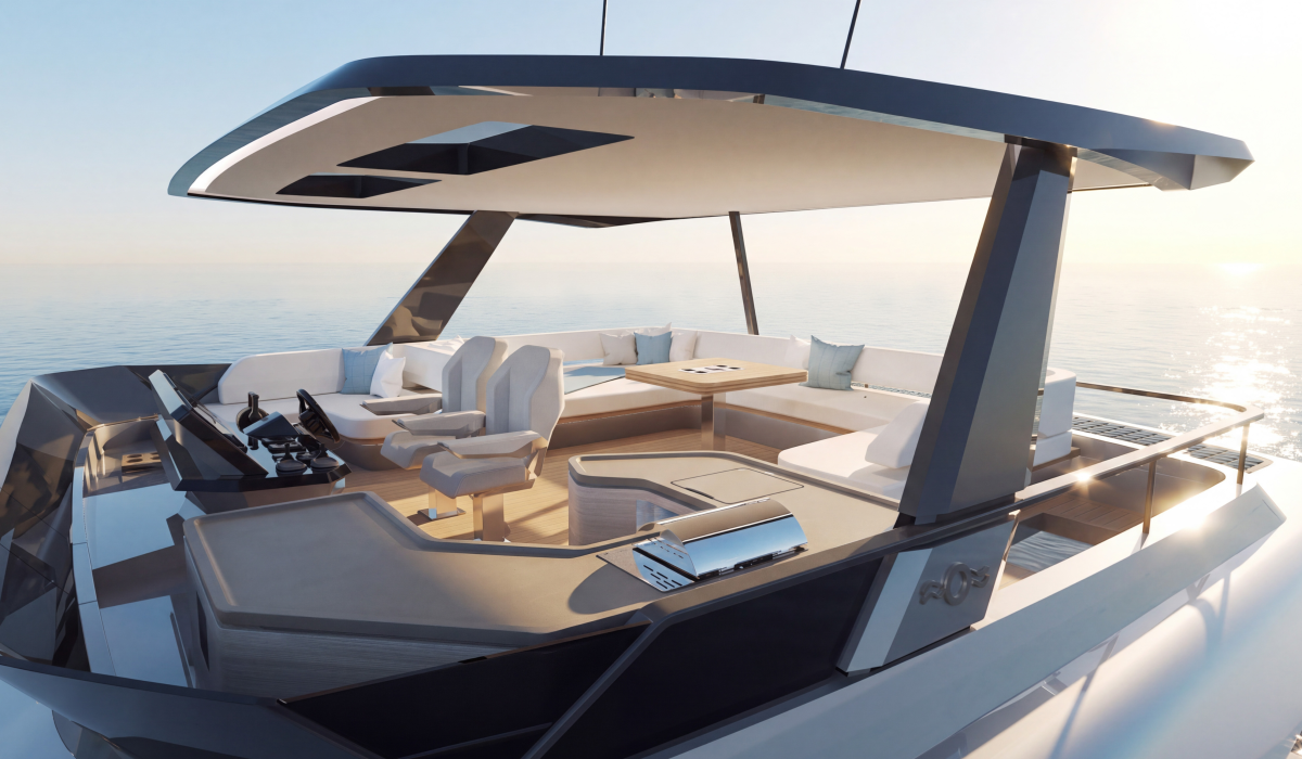 Oyster P60 60 foot power catamaran 33m flybridge