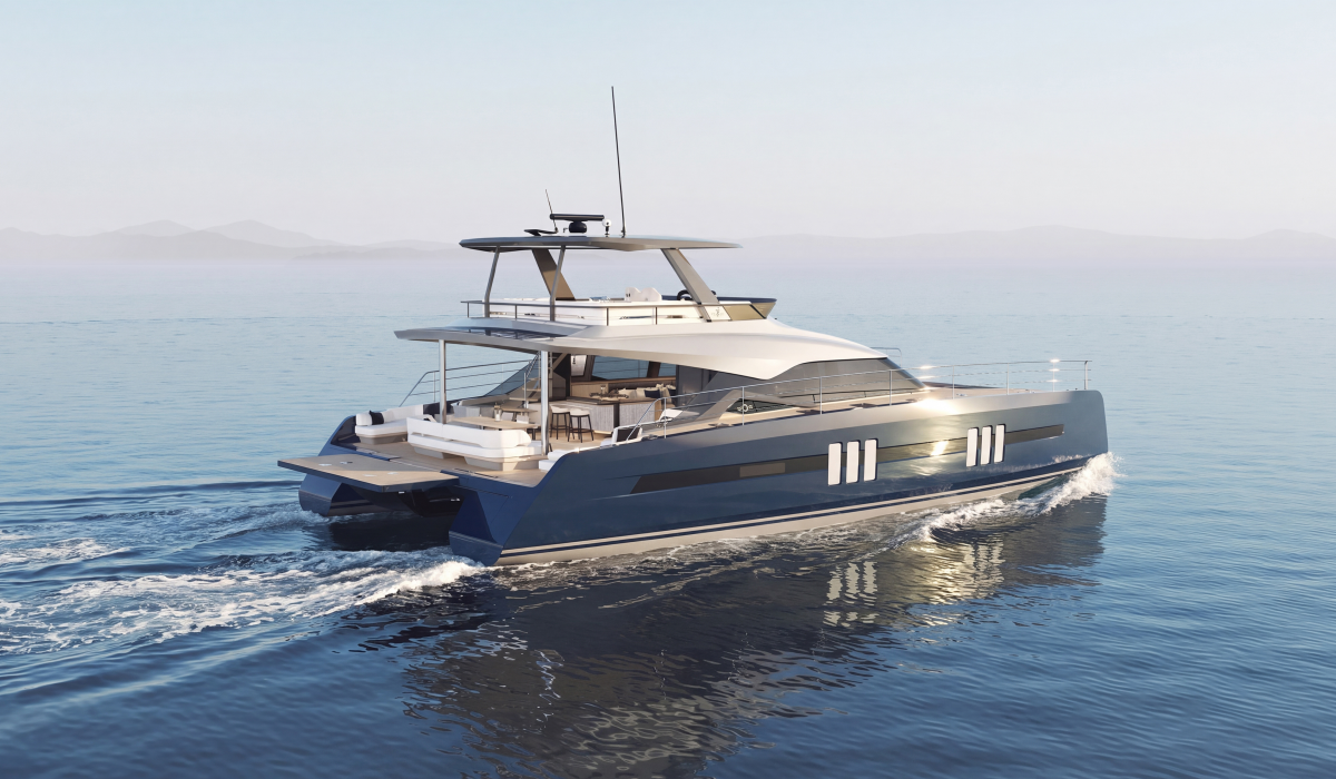 Oyster P60 60 foot power catamaran bluewater