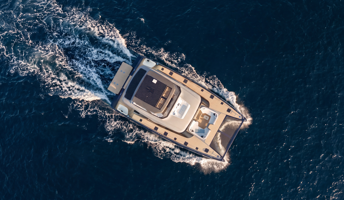 Oyster P60 60 foot power catamaran long range