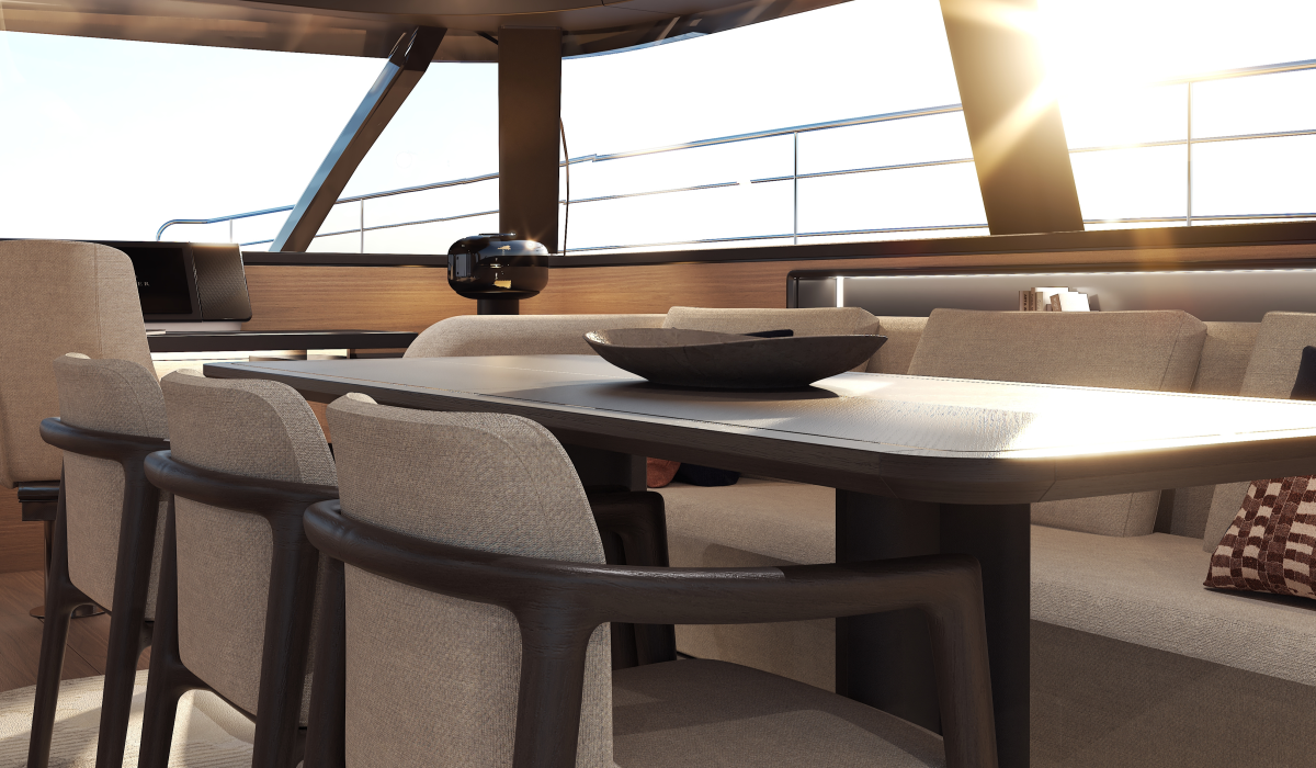 Oyster P60 power catamaran interior saloon 15