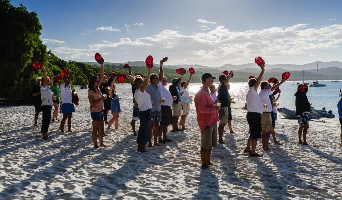 Oyster World Rally Participants On The Beach