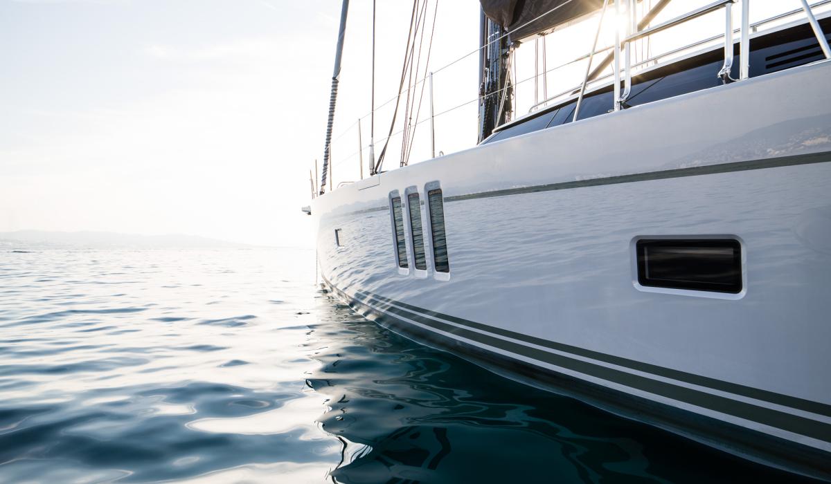 Oyster Yachts Oyster 745 Gracious 75 Foot Luxury Sailing Yacht At Anchor Side