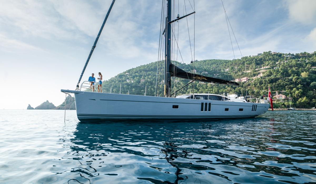 Oyster Yachts Oyster 745 Gracious 75 Foot Luxury Sailing Yacht At Anchor