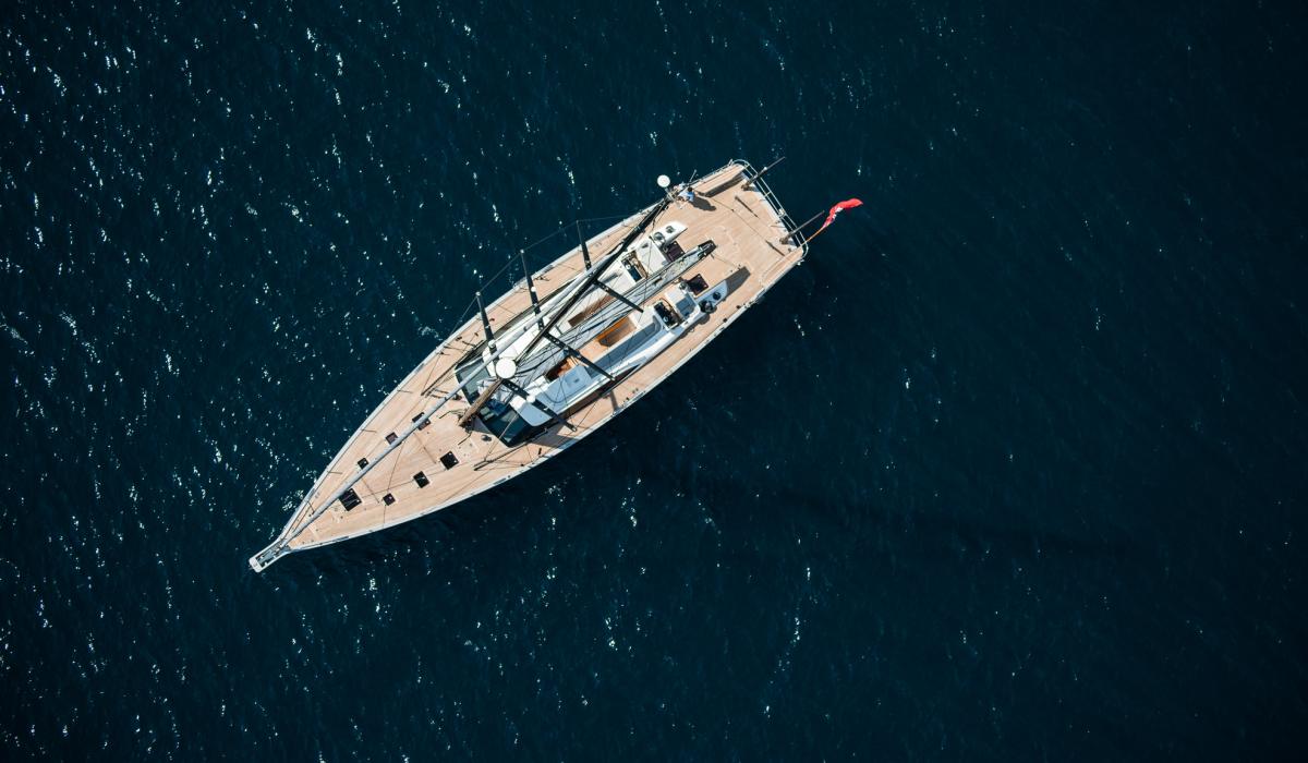 Oyster Yachts Oyster 745 Gracious 75 Foot Luxury Sailing Yacht Drone View