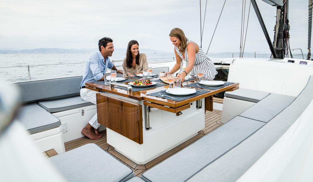 Oyster Yachts Oyster 745 Gracious 75 Foot Luxury Sailing Yacht Ergonomic Cockpit