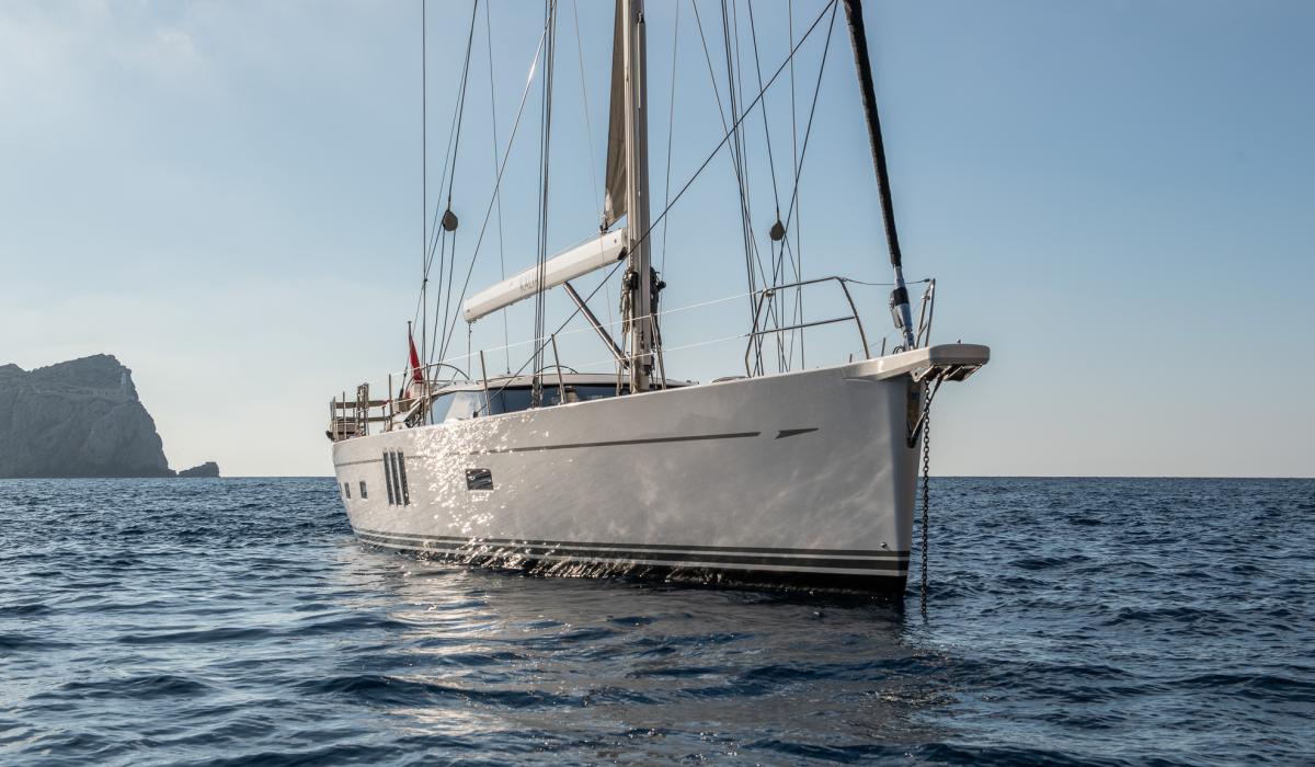 Oyster Yachts Oyster 745 Kalia Luxury 75 Foot Bluewater Sailing Yacht At Anchor