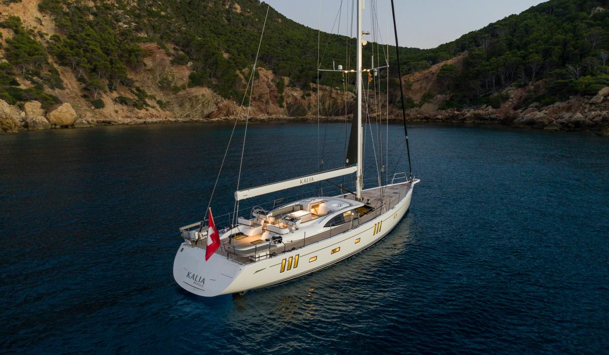Oyster Yachts Oyster 745 Kalia Luxury Bluewater Sailing Yacht At Anchor