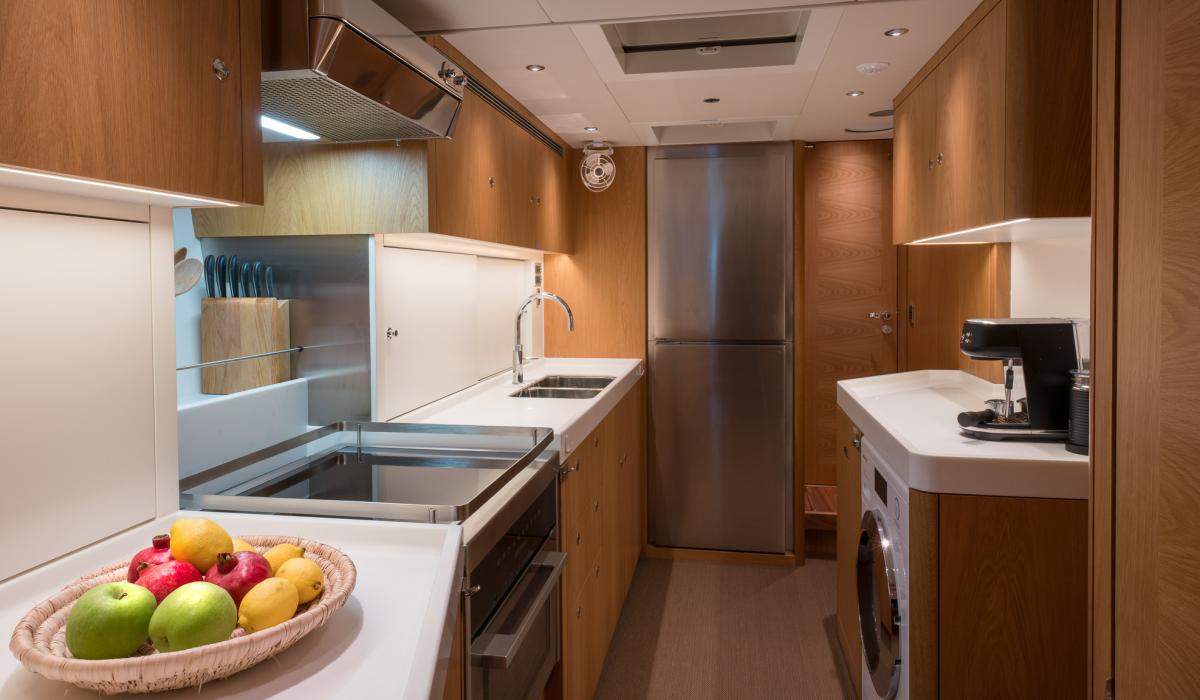 Oyster Yachts Oyster 745 Mexican Wave Luxury Sailing Yacht Interior Galley