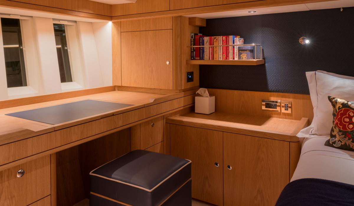 Oyster Yachts Oyster 745 Mexican Wave Luxury Sailing Yacht Interior Master Cabin Desk