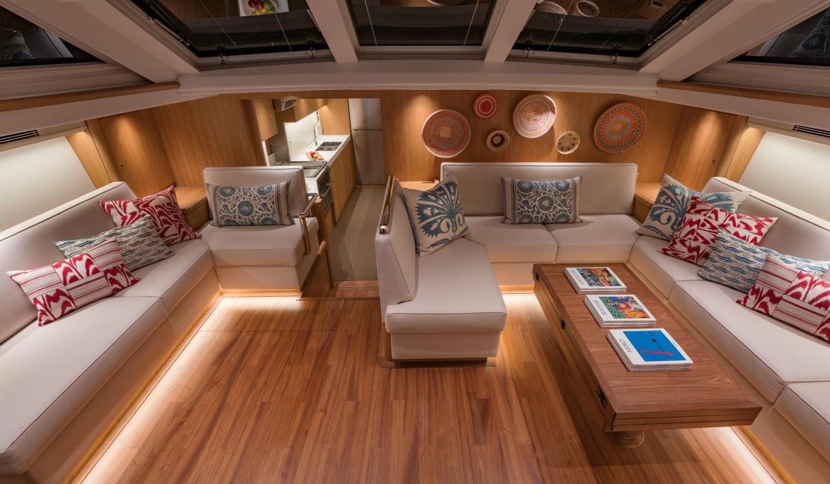 Oyster Yachts Oyster 745 Mexican Wave Luxury Sailing Yacht Interior Saloon