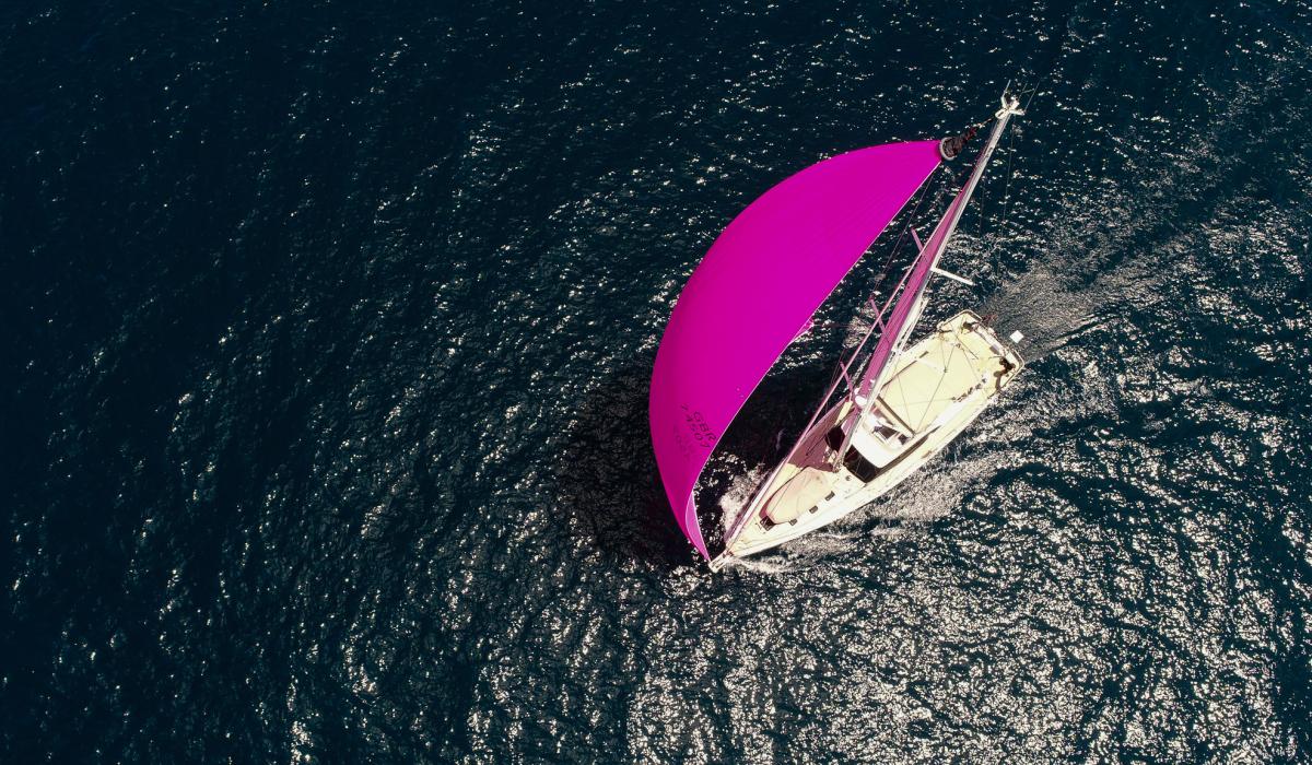 Oyster Yachts Oyster 745 Mexican Wave Luxury Sailing Yacht Sailing Pink Spinnaker