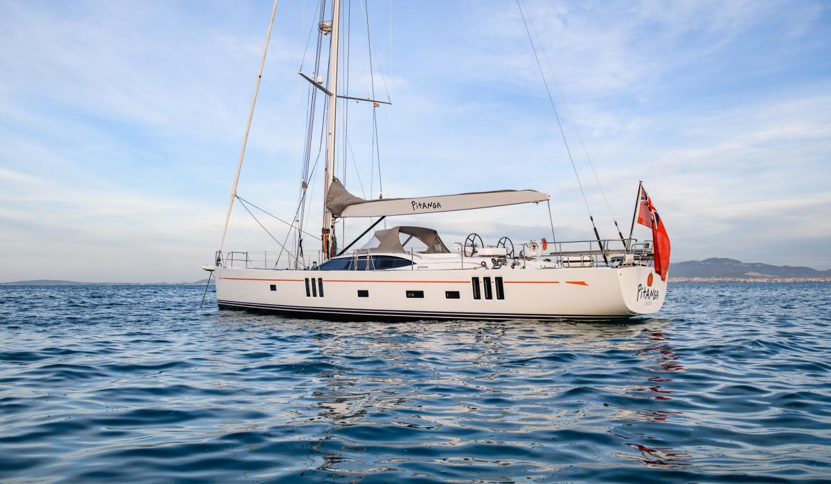 Oyster Yachts Oyster 745 Pitanga 75 Foot Bluewater Sailing Yacht At Anchor