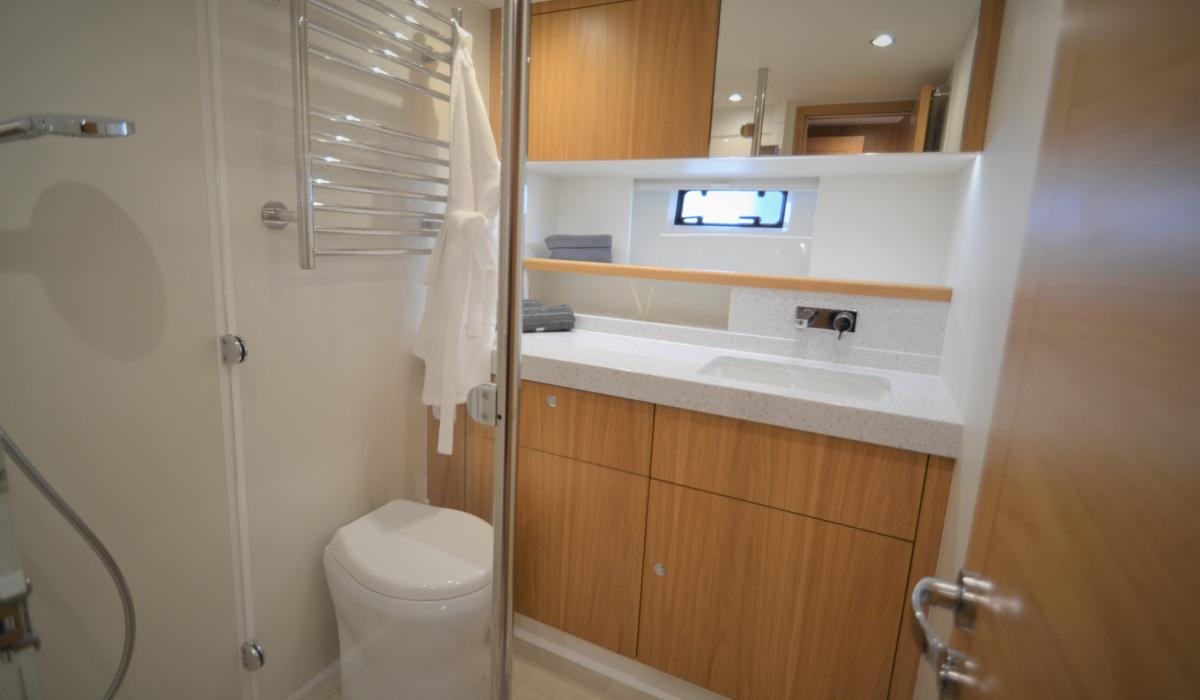 Oyster Yachts Oyster 745 Pitanga 75 Foot Luxury Sailing Yacht Interior Aft Head