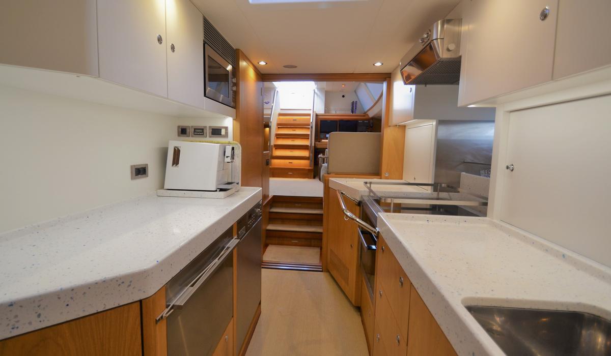 Oyster Yachts Oyster 745 Pitanga 75 Foot Luxury Sailing Yacht Interior Galley