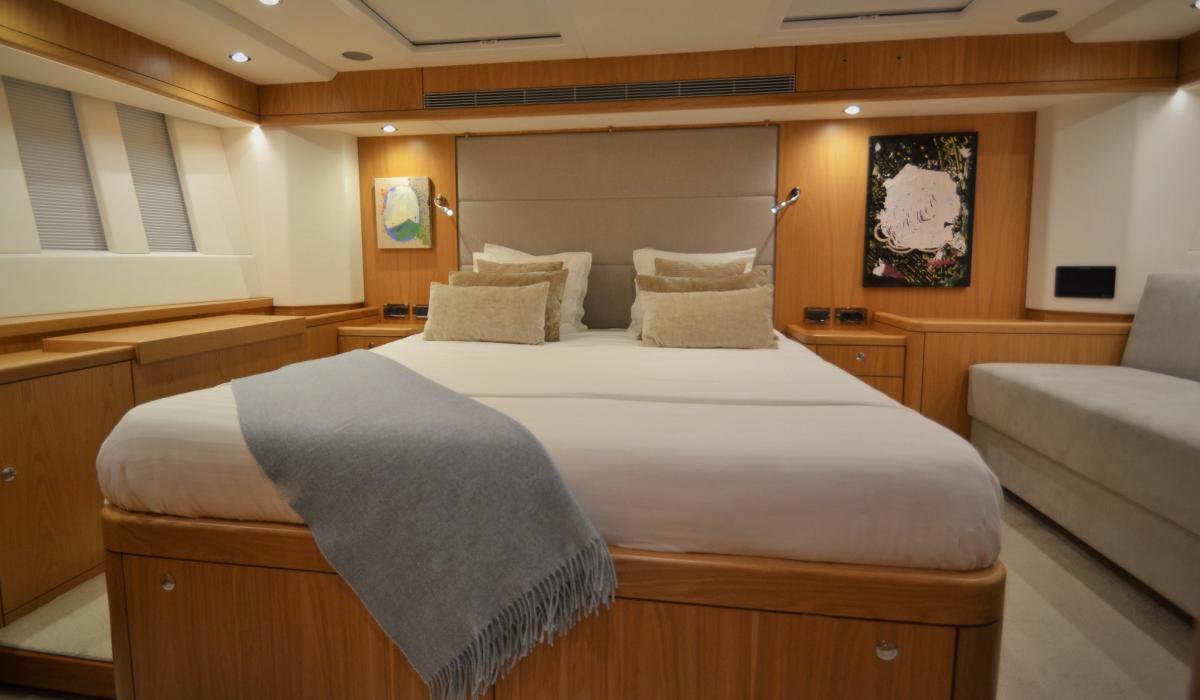 Oyster Yachts Oyster 745 Pitanga 75 Foot Luxury Sailing Yacht Interior Master Cabin