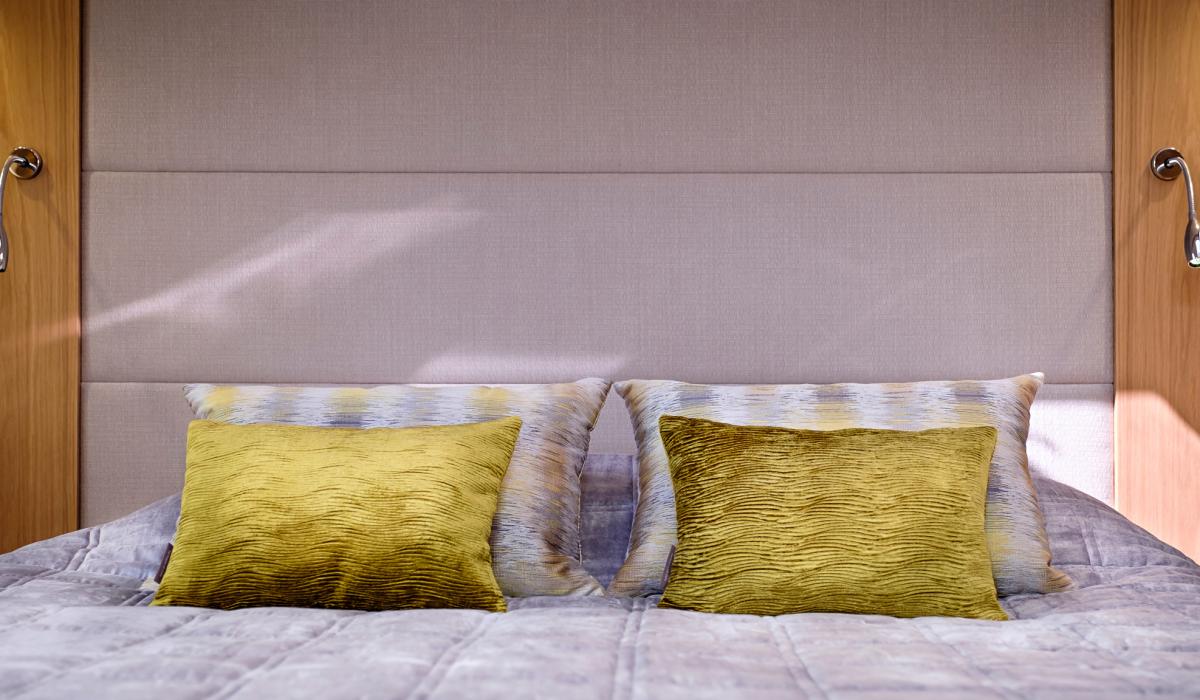 Oyster Yachts Oyster 745 Pitanga 75 Foot Luxury Sailing Yacht Interior Owners Cabin Bed