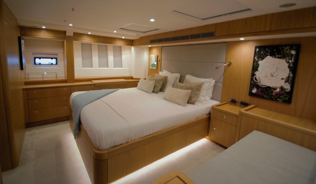 Oyster Yachts Oyster 745 Pitanga 75 Foot Luxury Sailing Yacht Interior Owners Cabin